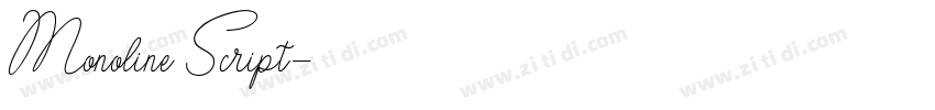 Monoline Script字体转换 Monoline Script字体转换